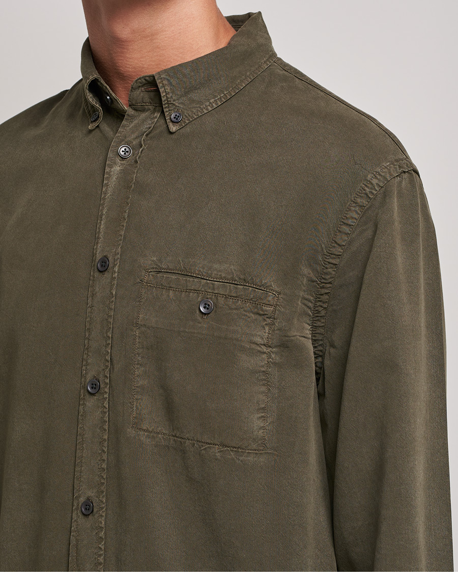 Homme | Chemises | Filippa K | Zachary Tencel Shirt Dark Forest Green