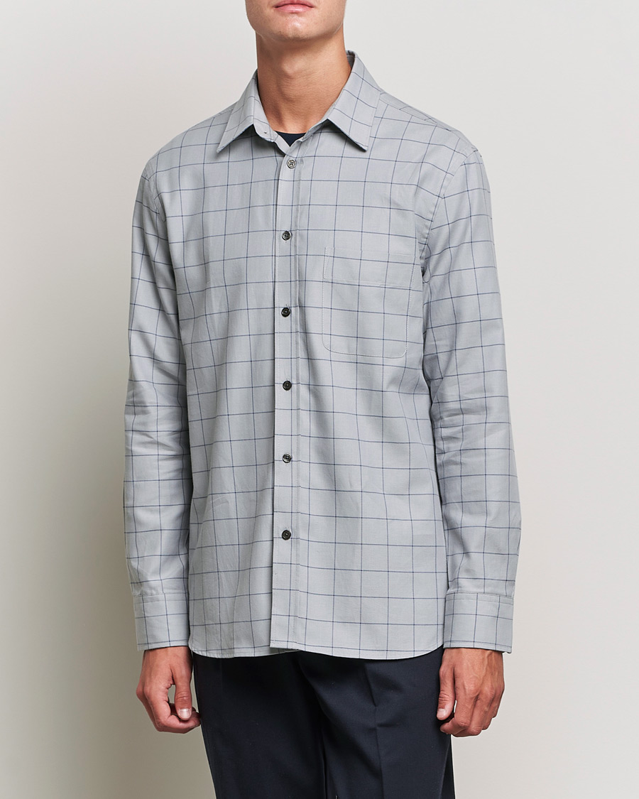 Homme | Chemises | Filippa K | Rob Checked Shirt Light Grey