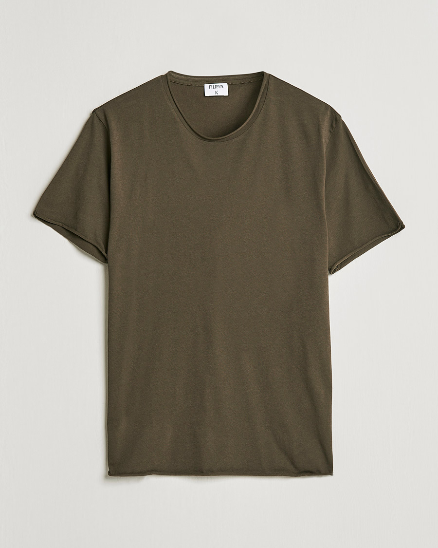 Homme | T-shirts | Filippa K | Roll Neck T-Shirt Dark Forest Green