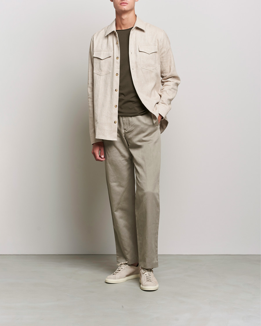 Homme | T-shirts | Filippa K | Roll Neck T-Shirt Dark Forest Green