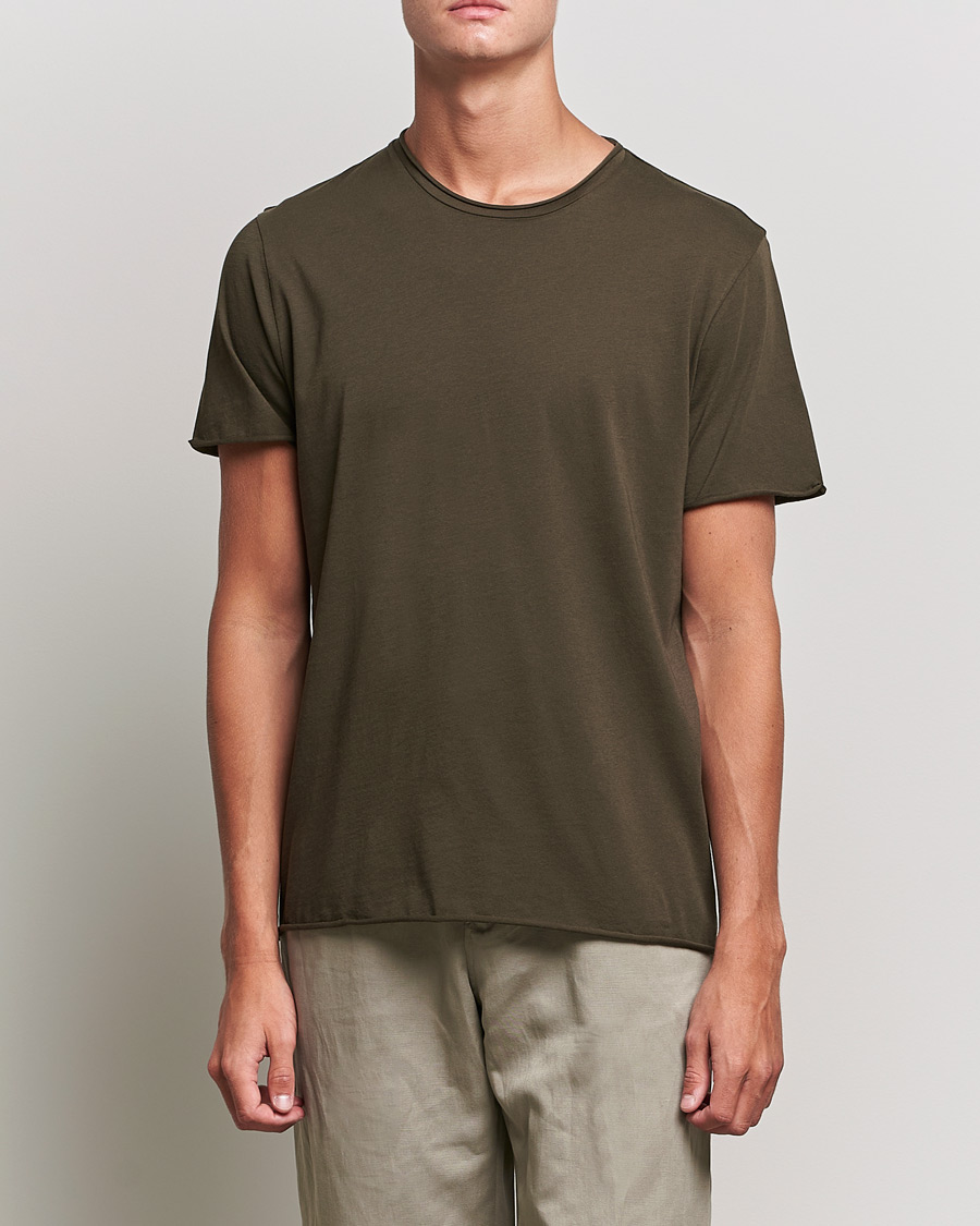 Homme | T-shirts | Filippa K | Roll Neck T-Shirt Dark Forest Green