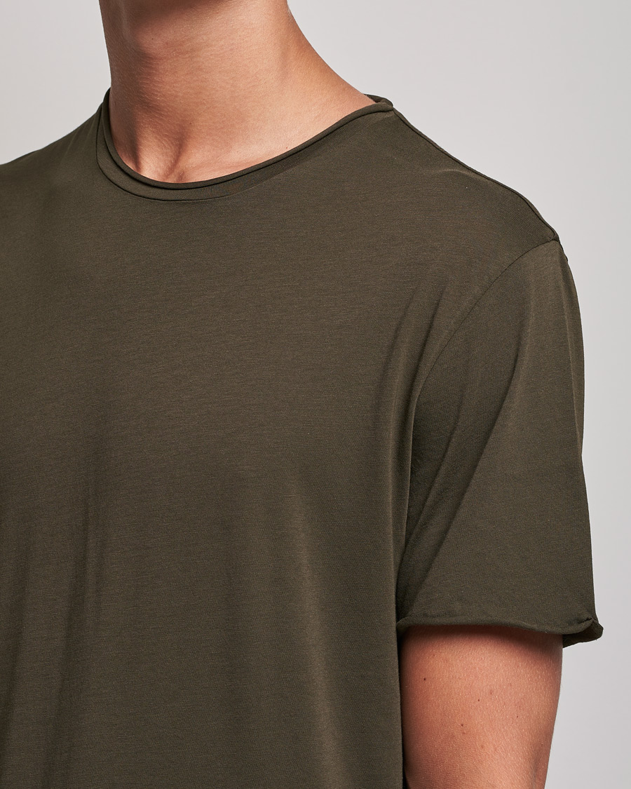 Homme | T-shirts | Filippa K | Roll Neck T-Shirt Dark Forest Green