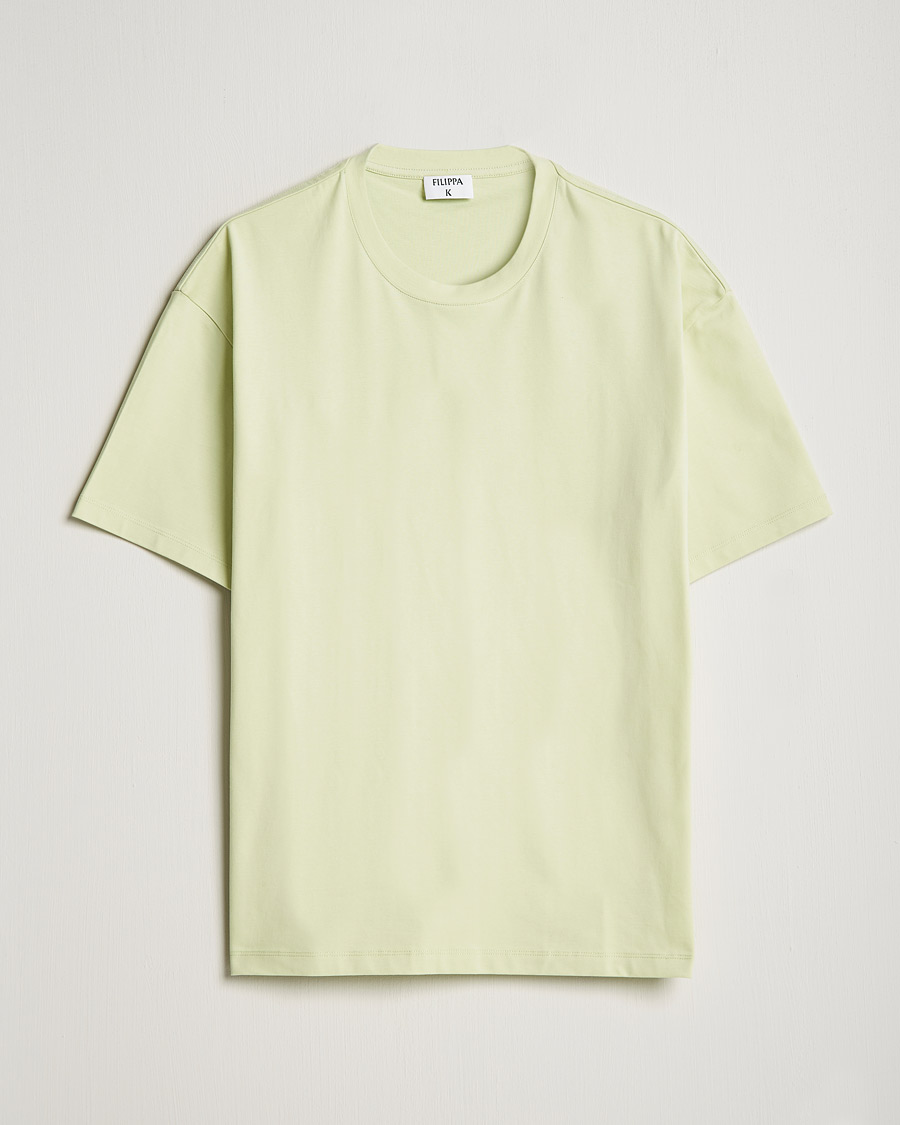 Homme | T-shirts | Filippa K | Brushed Cotton Tee Pale Green