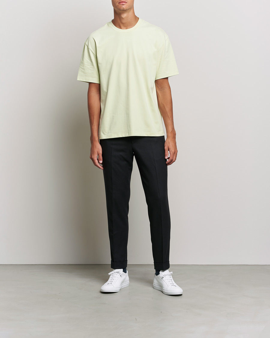 Homme | T-shirts | Filippa K | Brushed Cotton Tee Pale Green