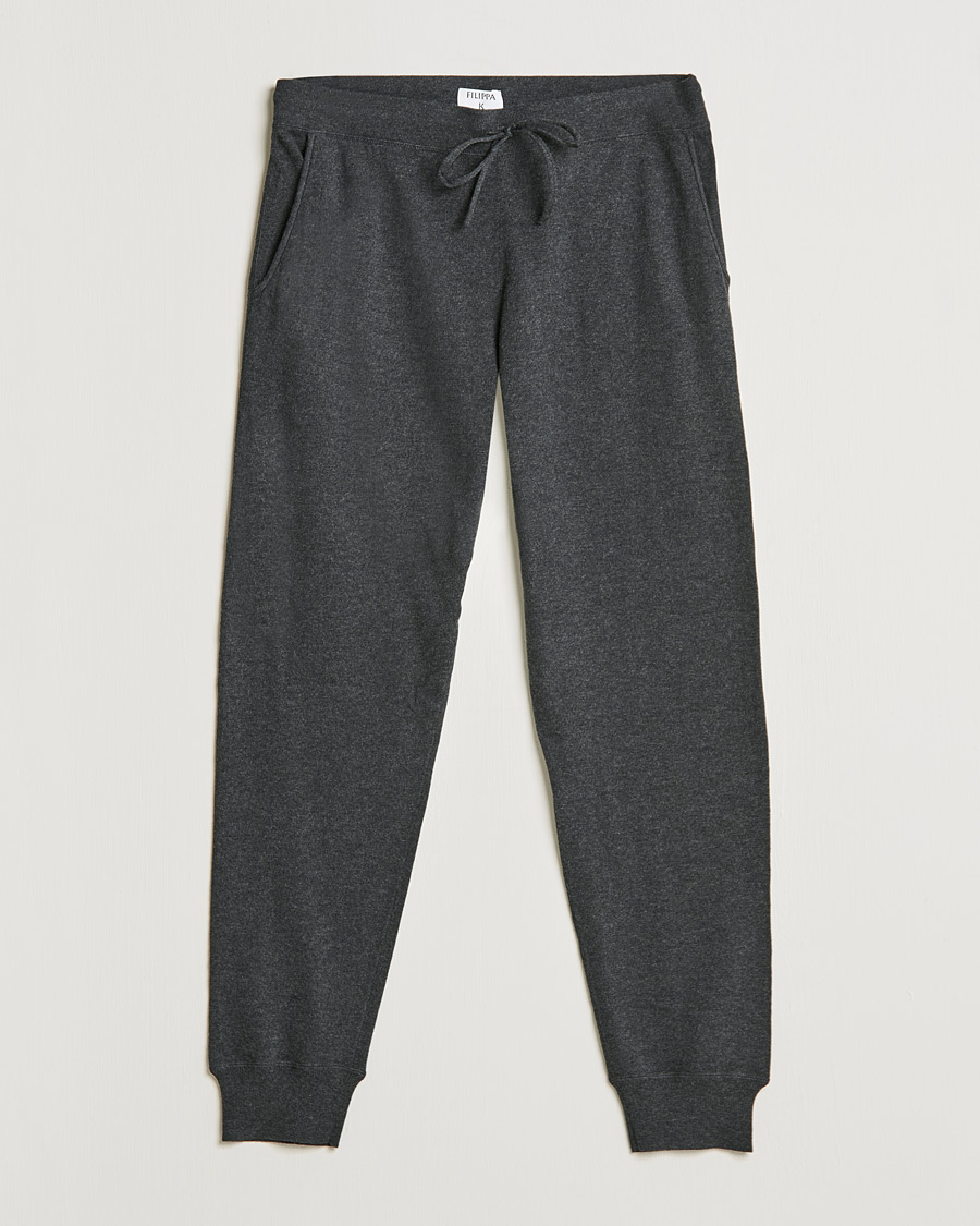 Homme | Pantalons | Filippa K | Hall Cotton Wool Trouser Antracite Melange