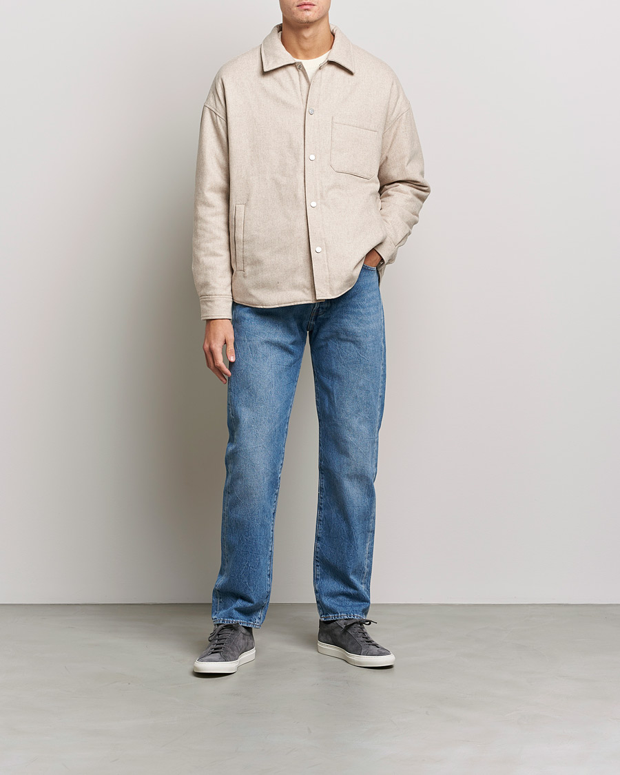 Homme | Chemises | FRAME | Warm Textured Wool/Cashmere Overshirt Deep Fog