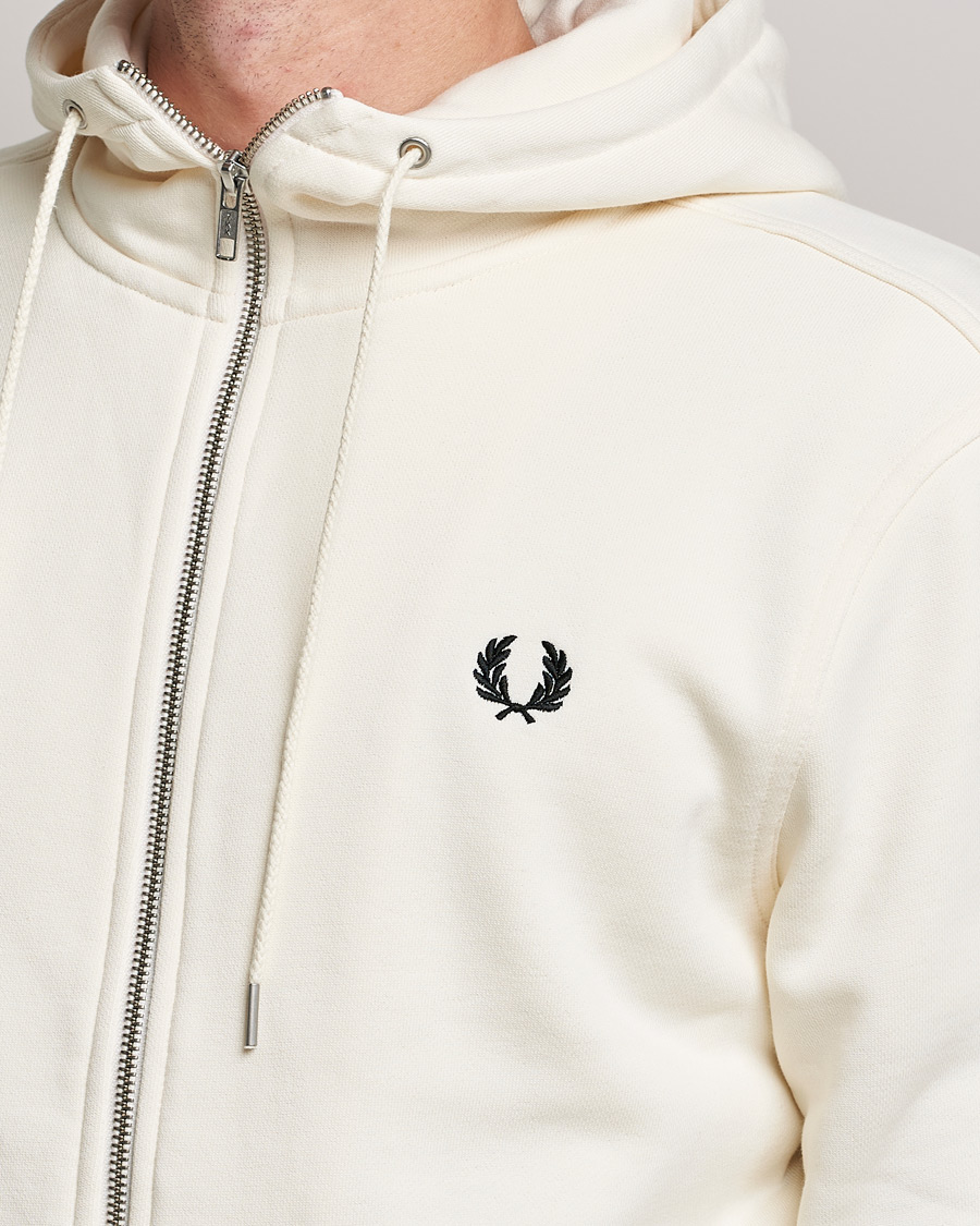 Homme | Pulls Et Tricots | Fred Perry | Hooded Zip Sweatshirt Ecru