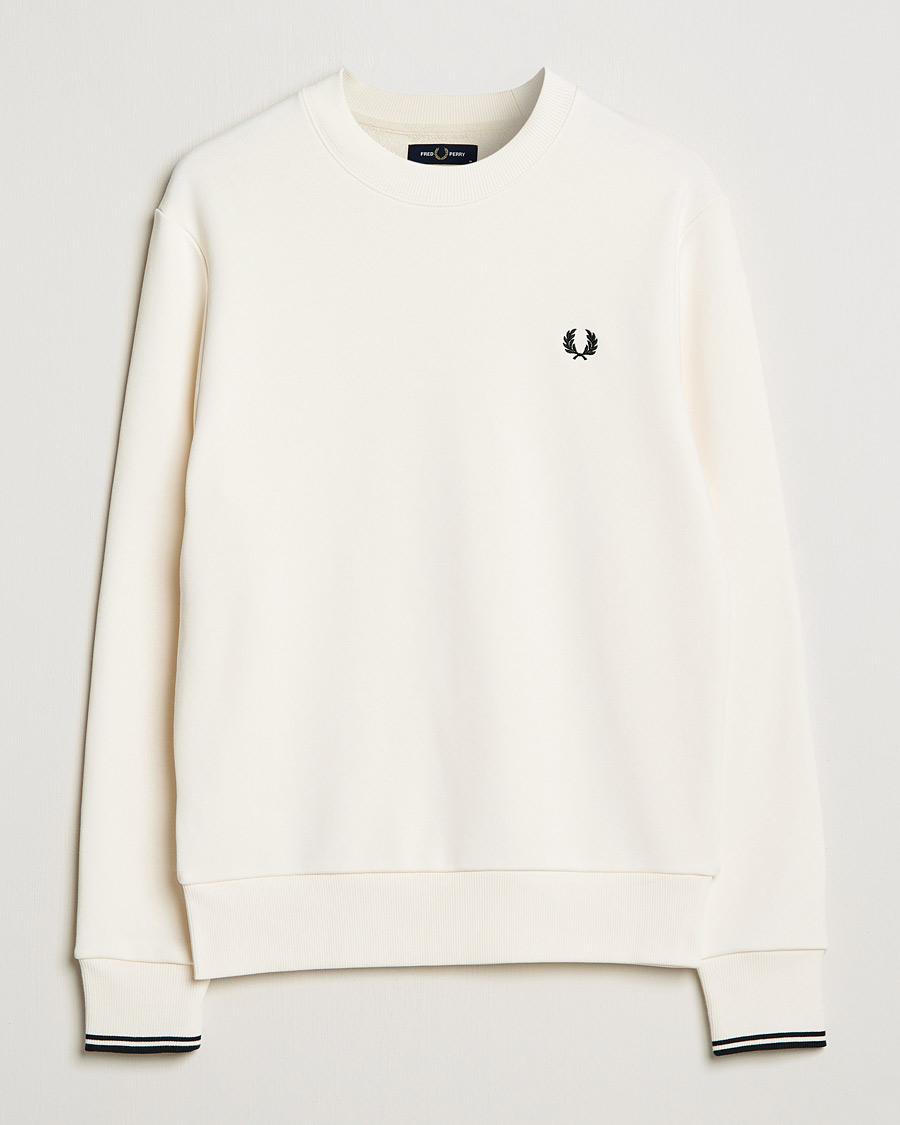 Homme | Pulls Et Tricots | Fred Perry | Crew Neck Sweatshirt Ecru