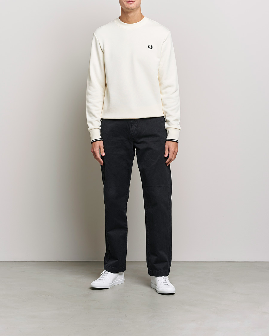 Homme | Pulls Et Tricots | Fred Perry | Crew Neck Sweatshirt Ecru