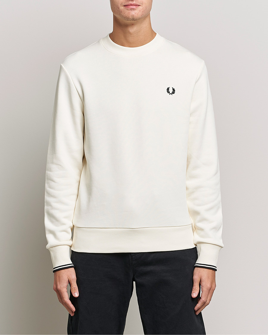 Homme | Pulls Et Tricots | Fred Perry | Crew Neck Sweatshirt Ecru