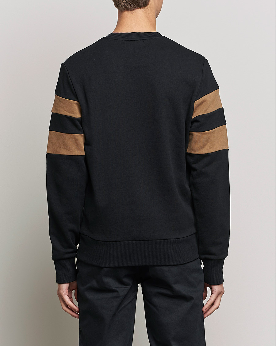 Homme | Pulls Et Tricots | Fred Perry | Branded Tipped Sleeve Sweatshirt Black
