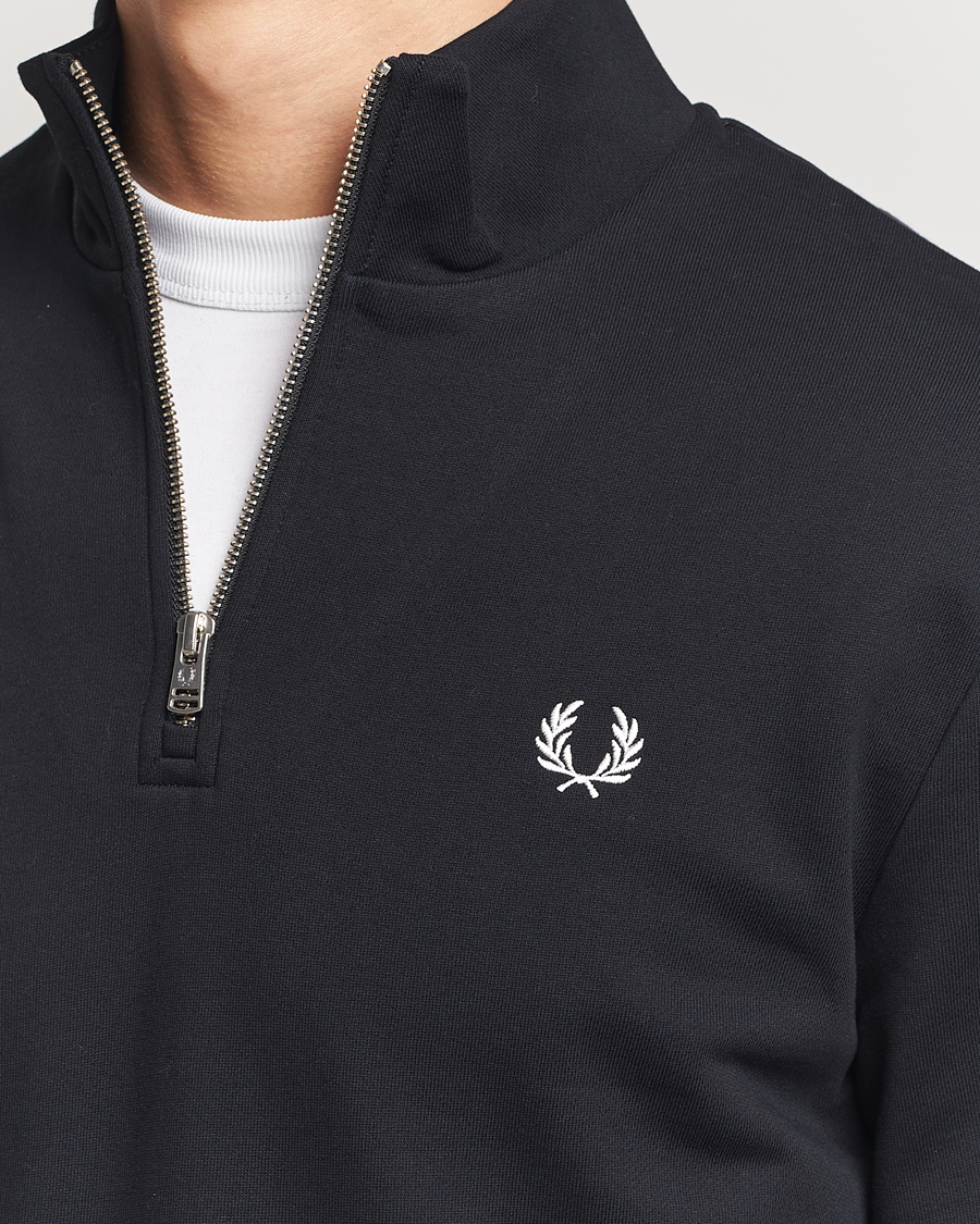 Homme | Pulls Et Tricots | Fred Perry | Half Zip Sweatshirt Black