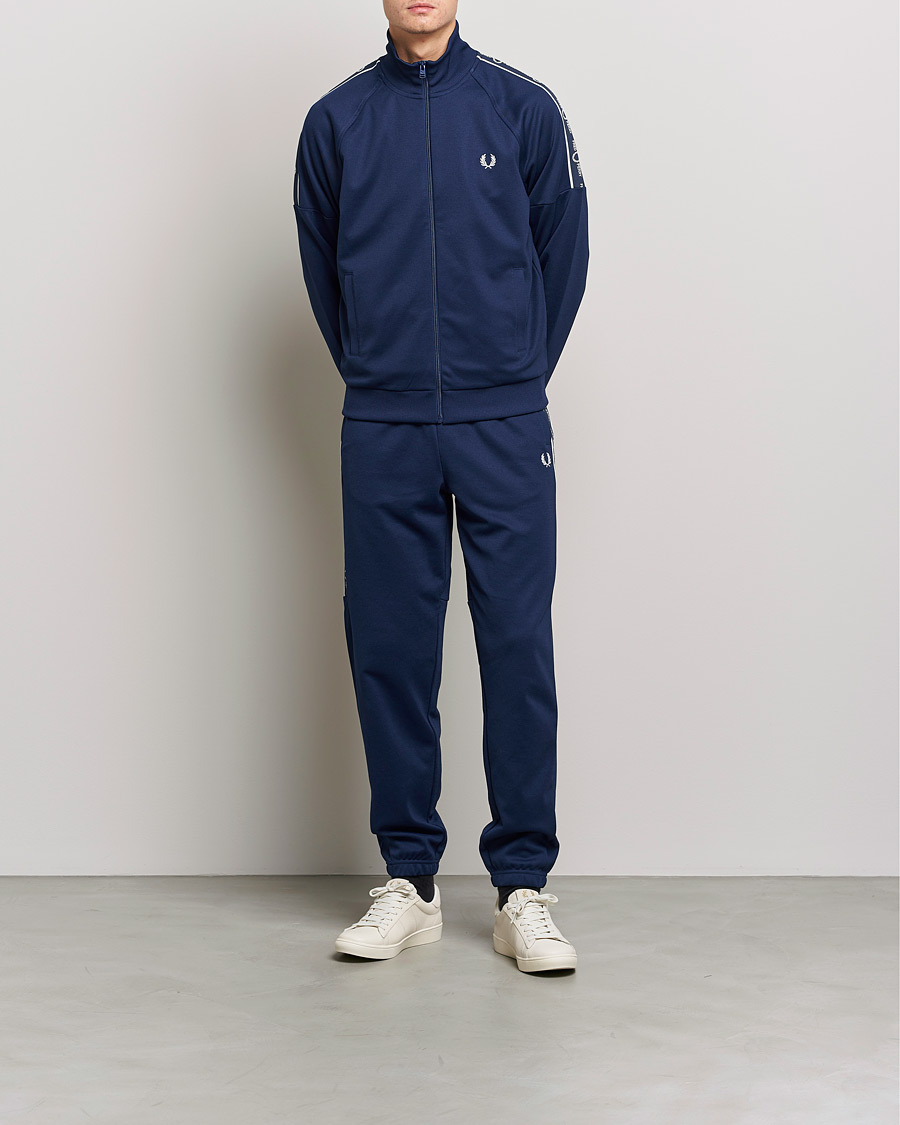 Homme | Pulls Et Tricots | Fred Perry | Tapped Sleeve Track Jacket Blue
