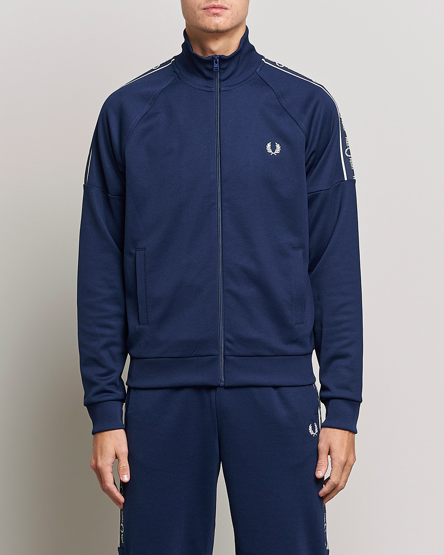 Homme | Pulls Et Tricots | Fred Perry | Tapped Sleeve Track Jacket Blue