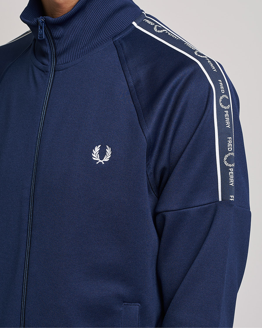 Homme | Pulls Et Tricots | Fred Perry | Tapped Sleeve Track Jacket Blue