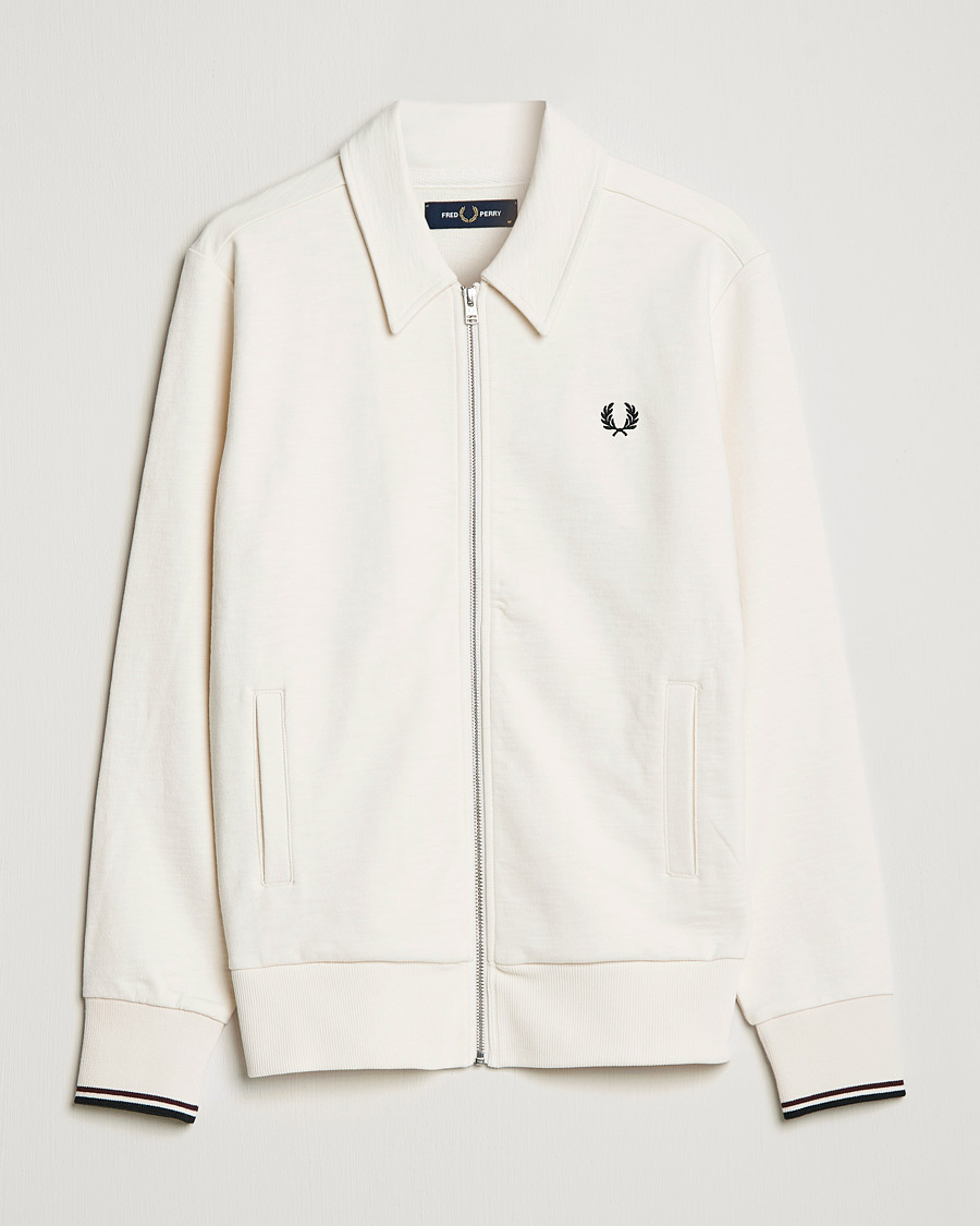 Homme | Pulls Et Tricots | Fred Perry | Zip Though Sweatshirt Ecru