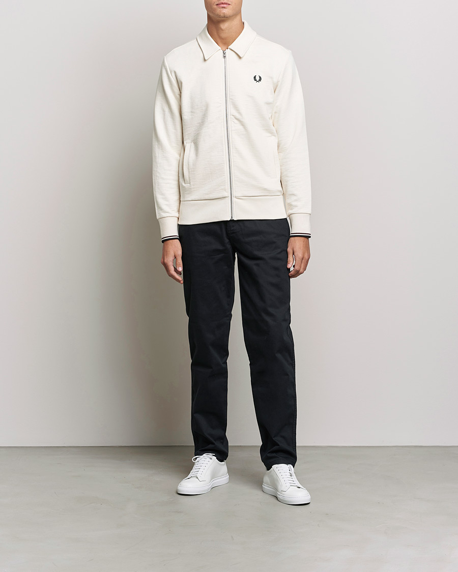 Homme | Pulls Et Tricots | Fred Perry | Zip Though Sweatshirt Ecru