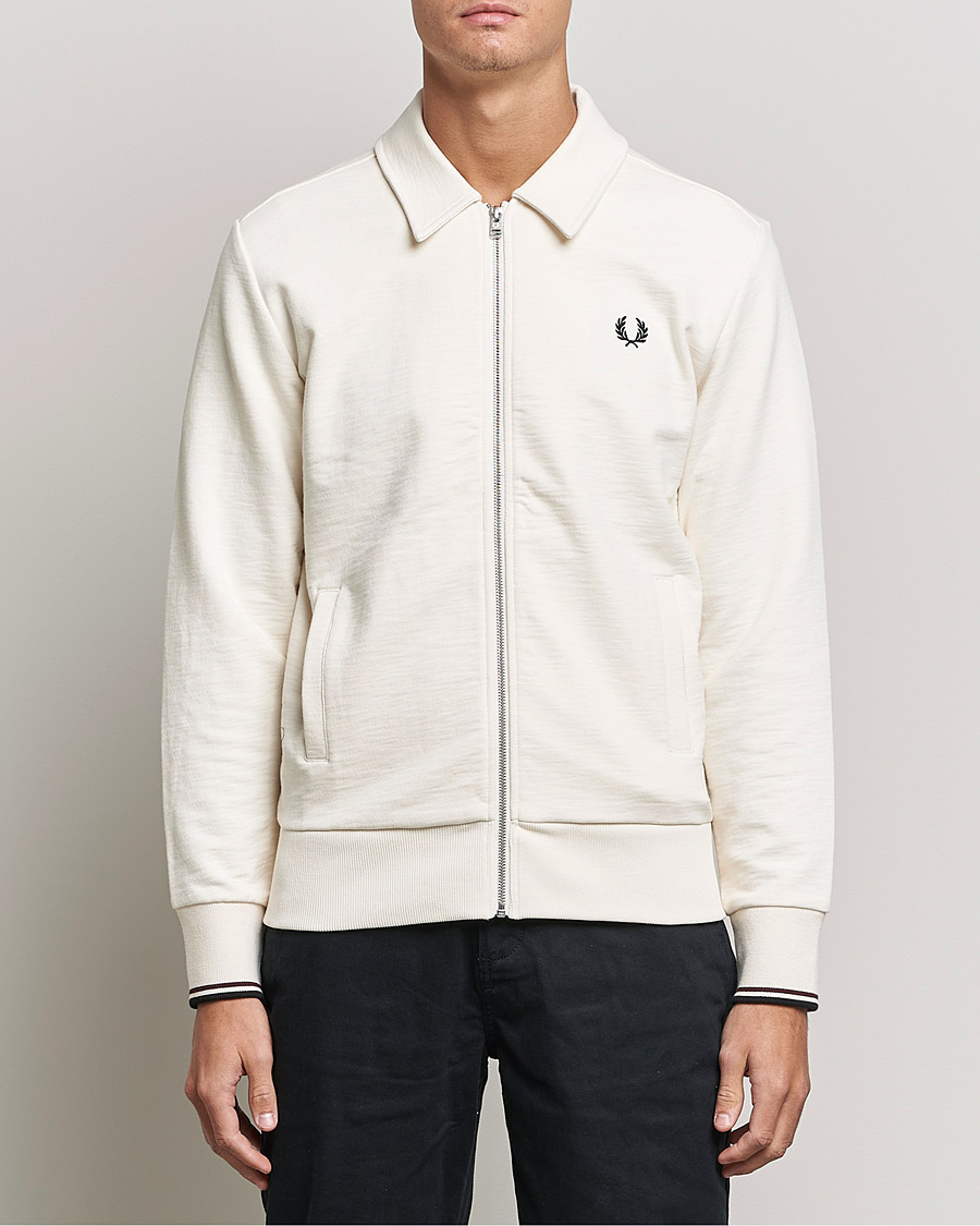 Homme | Pulls Et Tricots | Fred Perry | Zip Though Sweatshirt Ecru