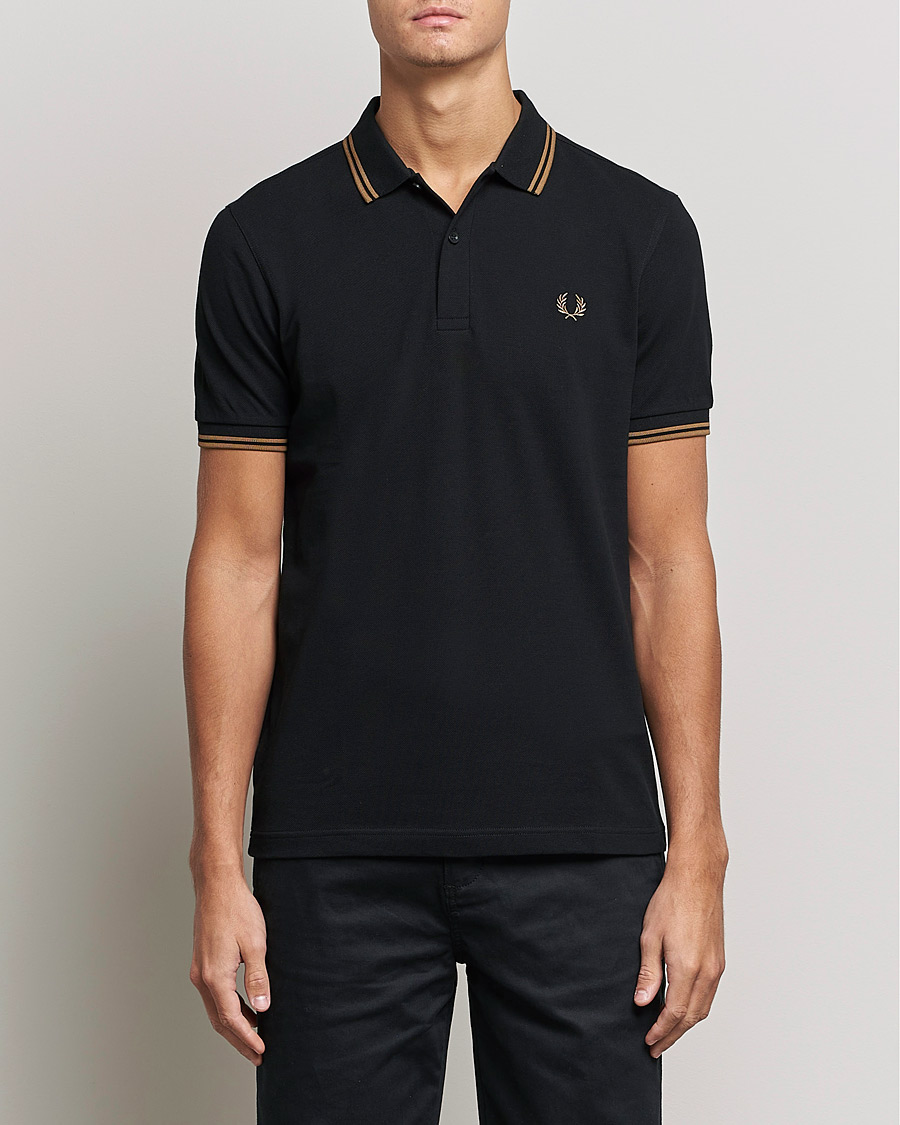 Homme | Polos | Fred Perry | Twin Tipped Shirt Black