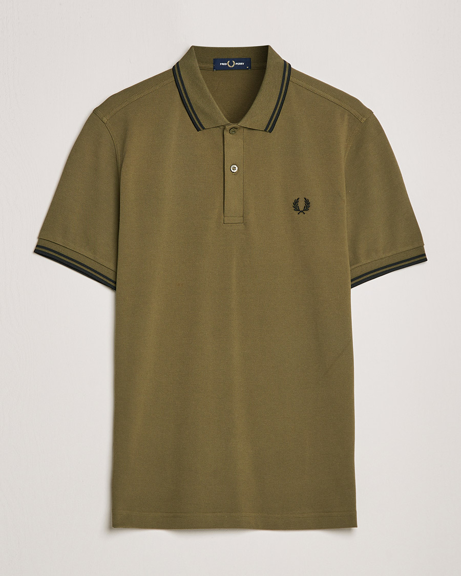 Homme | Polos | Fred Perry | Twin Tipped Shirt Uniform Green
