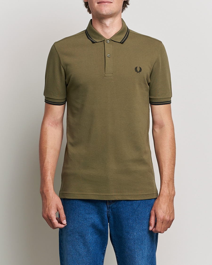 Homme | Polos | Fred Perry | Twin Tipped Shirt Uniform Green