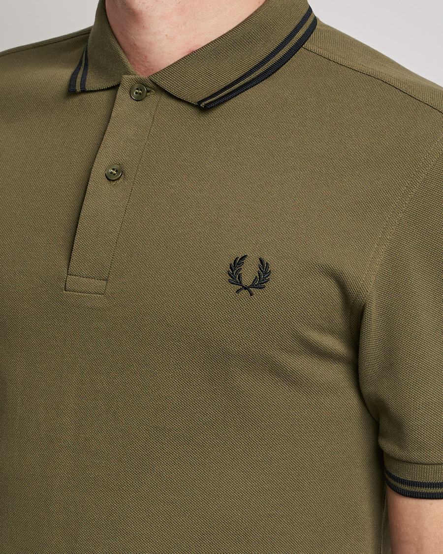 Homme | Polos | Fred Perry | Twin Tipped Shirt Uniform Green