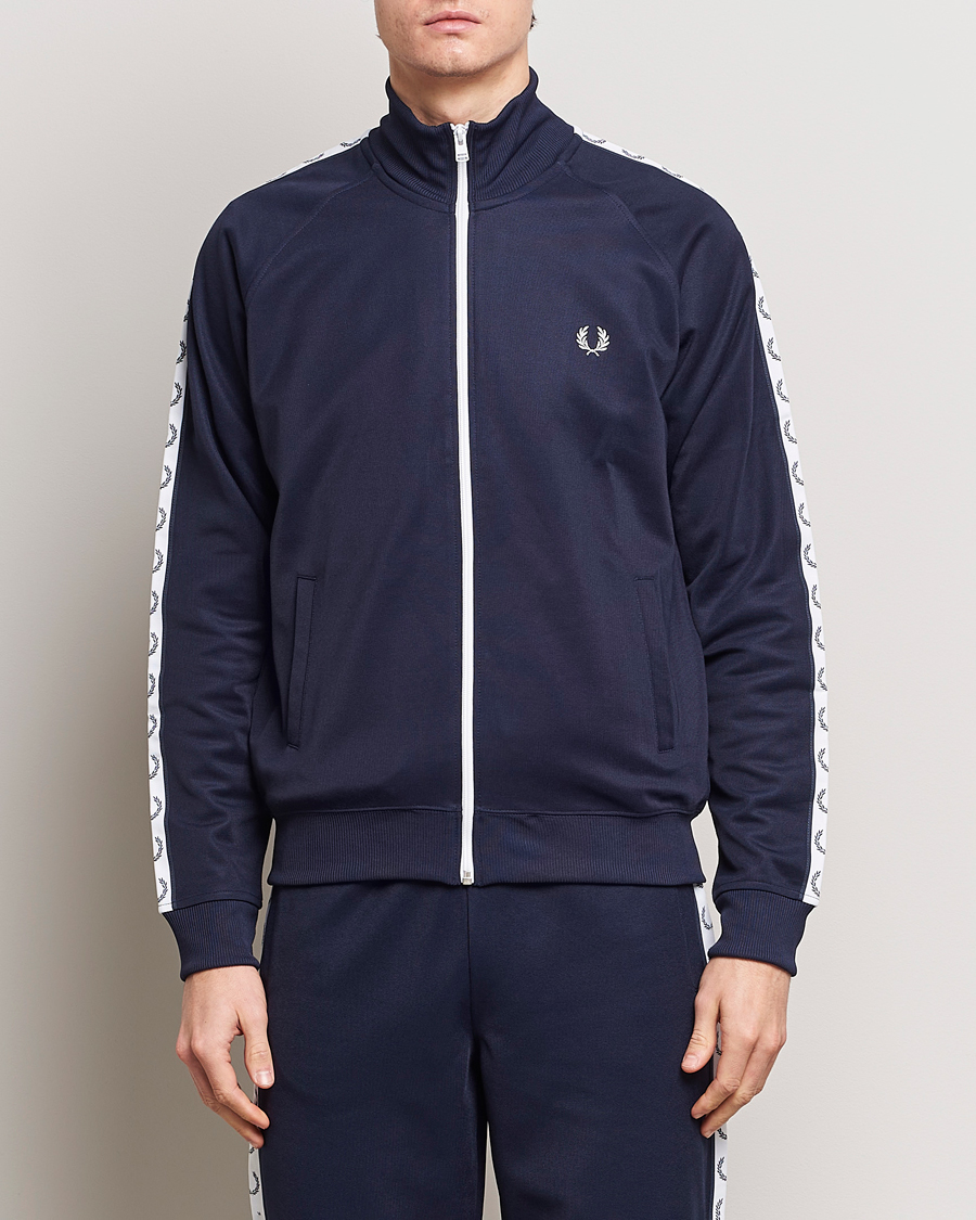 Homme | Sections | Fred Perry | Taped Track Jacket Carbon blue