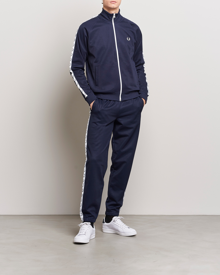 Homme | Pantalons | Fred Perry | Taped Track Pants Carbon blue