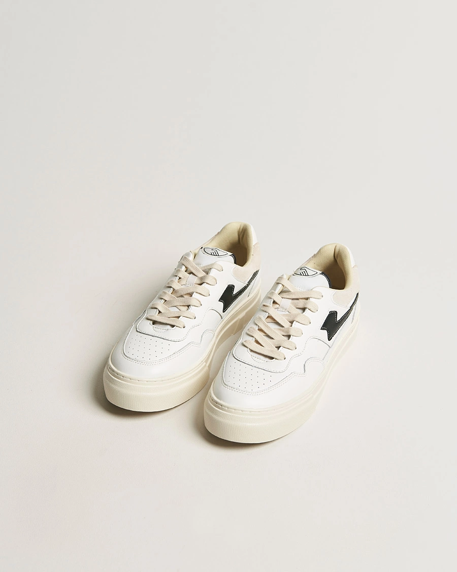 Homme |  | Stepney Workers Club | Pearl S-Strike Leather Sneaker White/Black