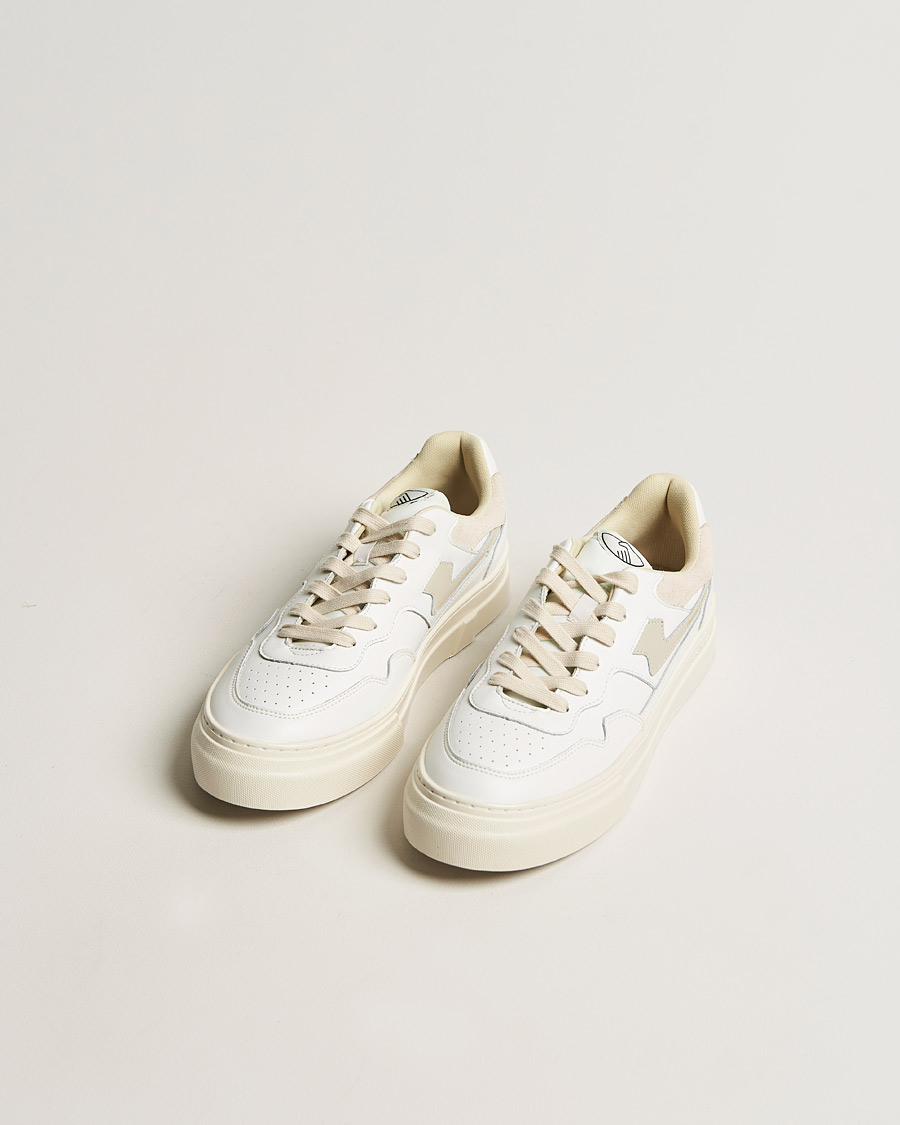 Homme |  | Stepney Workers Club | Pearl S-Strike Leather Sneaker White Putty