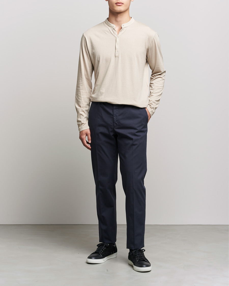 Homme | Pulls Et Tricots | Massimo Alba | Hawai Cotton/Cashmere Henley Chalk