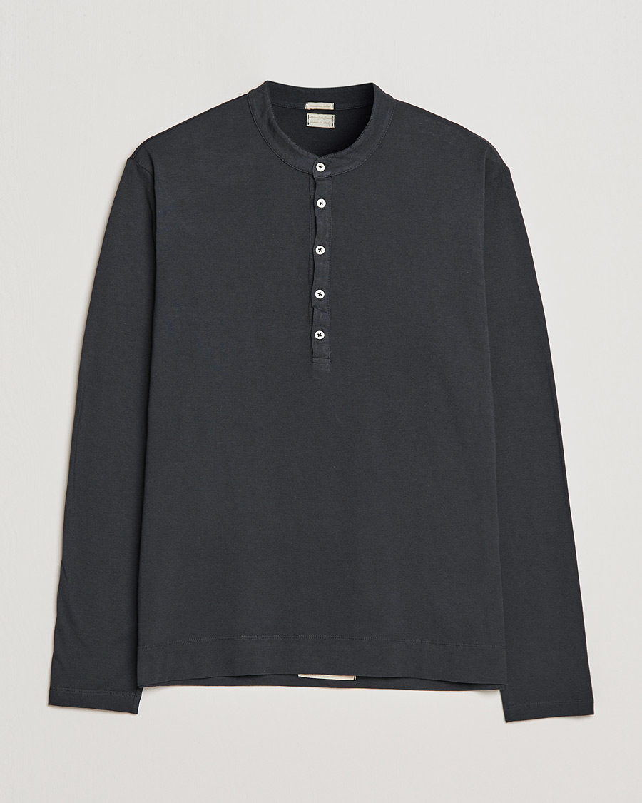 Homme | Pulls Et Tricots | Massimo Alba | Hawai Cotton/Cashmere Henley Washed Black