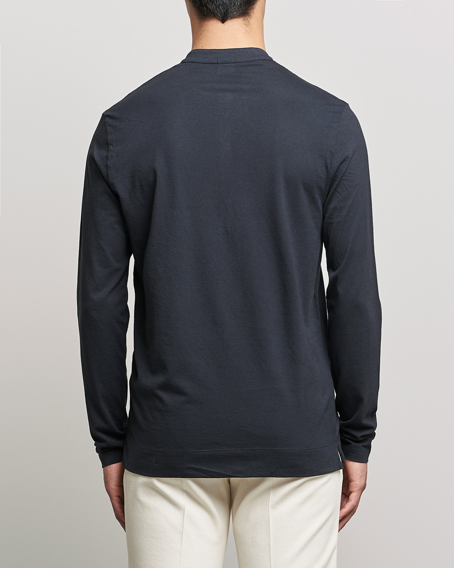 Homme | Pulls Et Tricots | Massimo Alba | Hawai Cotton/Cashmere Henley Washed Black