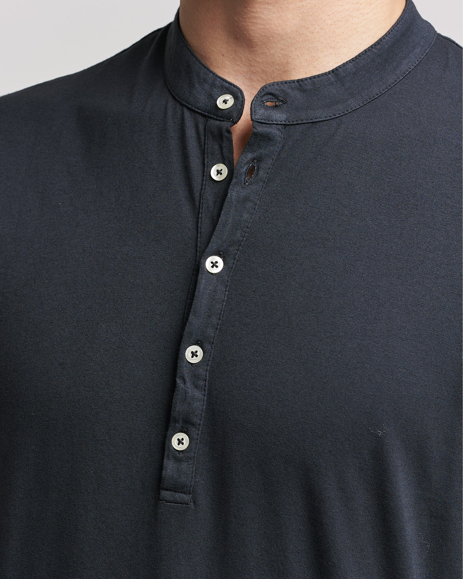 Homme | Pulls Et Tricots | Massimo Alba | Hawai Cotton/Cashmere Henley Washed Black