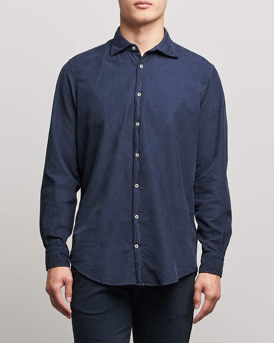 Homme | Chemises | Massimo Alba | Genova Watercolor Shirt Navy