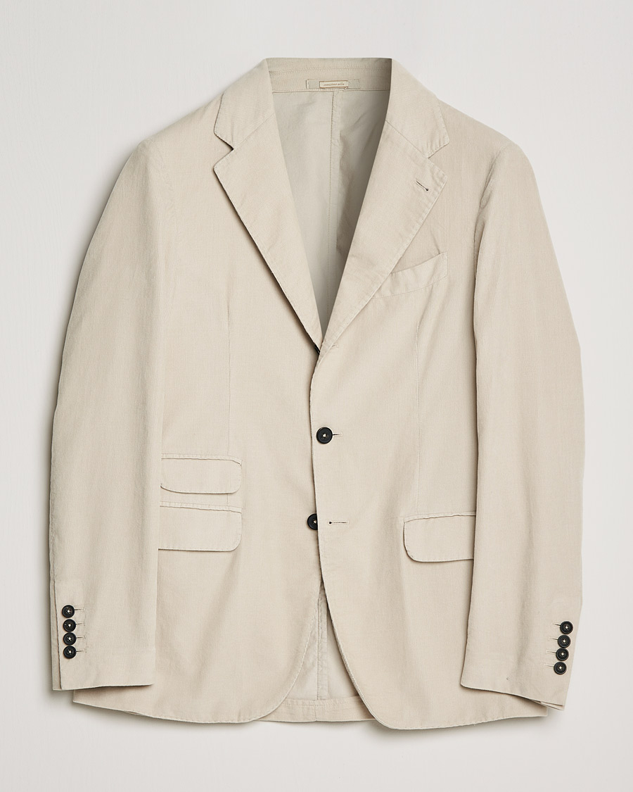 Homme | Blazers | Massimo Alba | Baby Corduroy Blazer Chalk