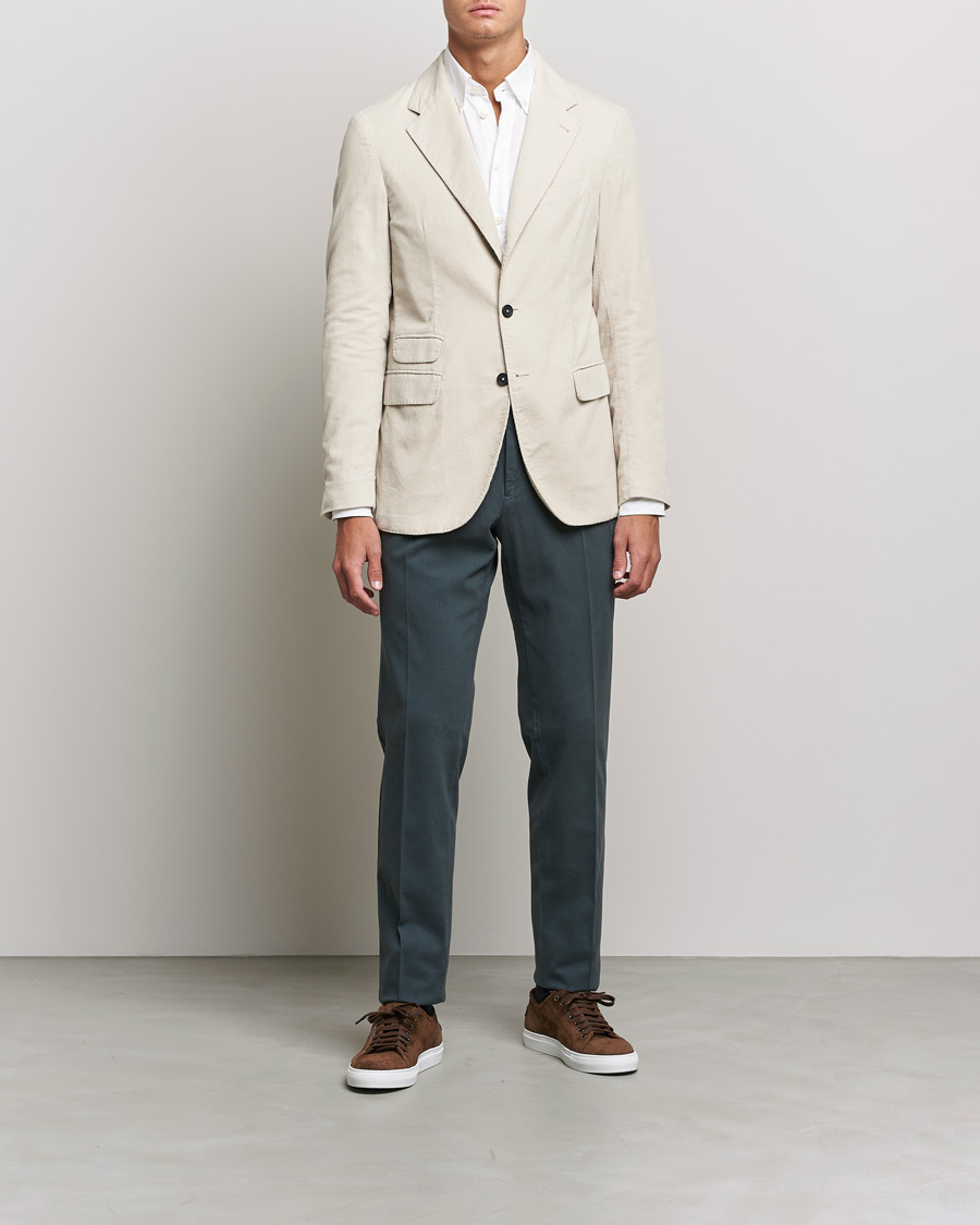 Homme | Blazers | Massimo Alba | Baby Corduroy Blazer Chalk