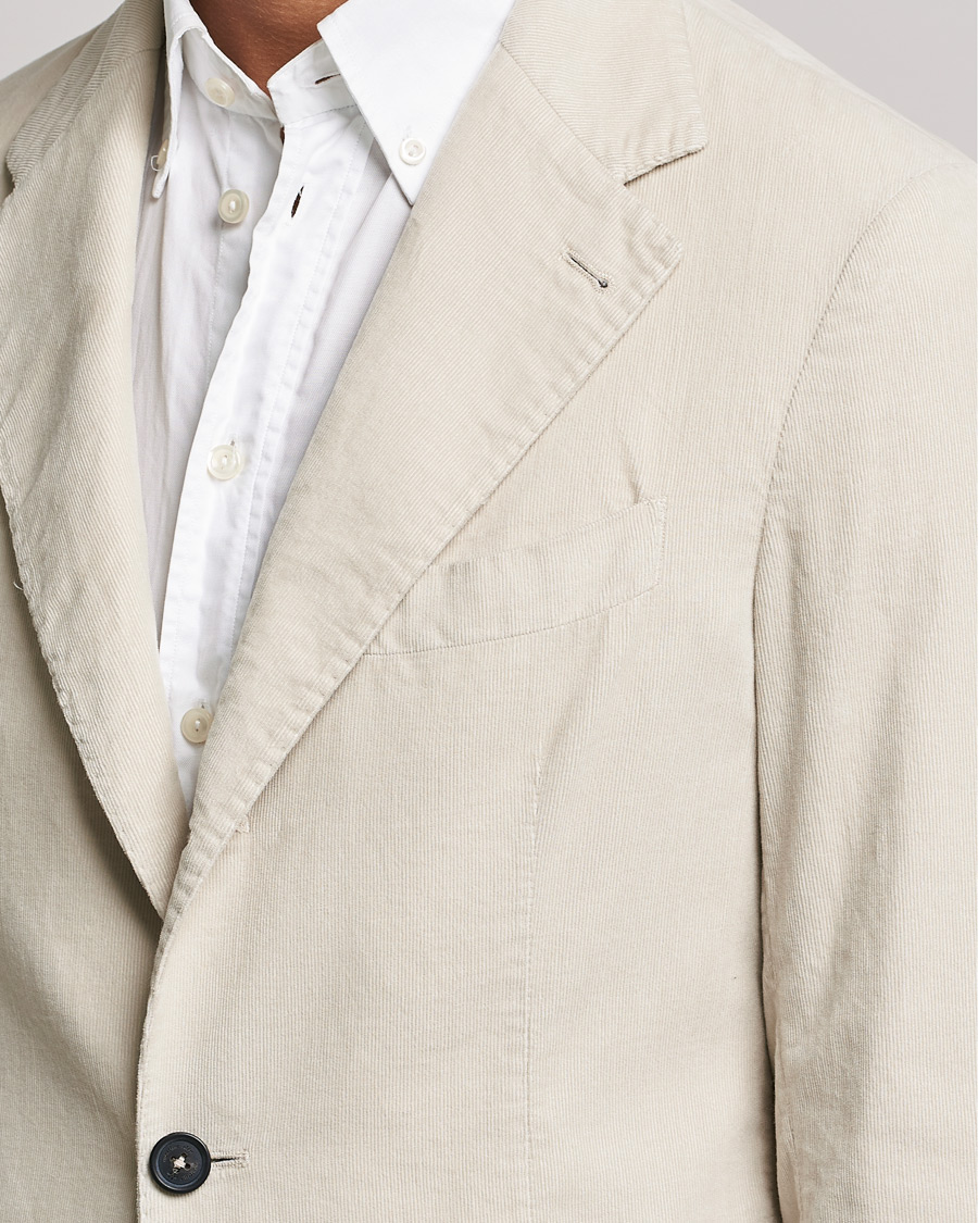 Homme | Blazers | Massimo Alba | Baby Corduroy Blazer Chalk