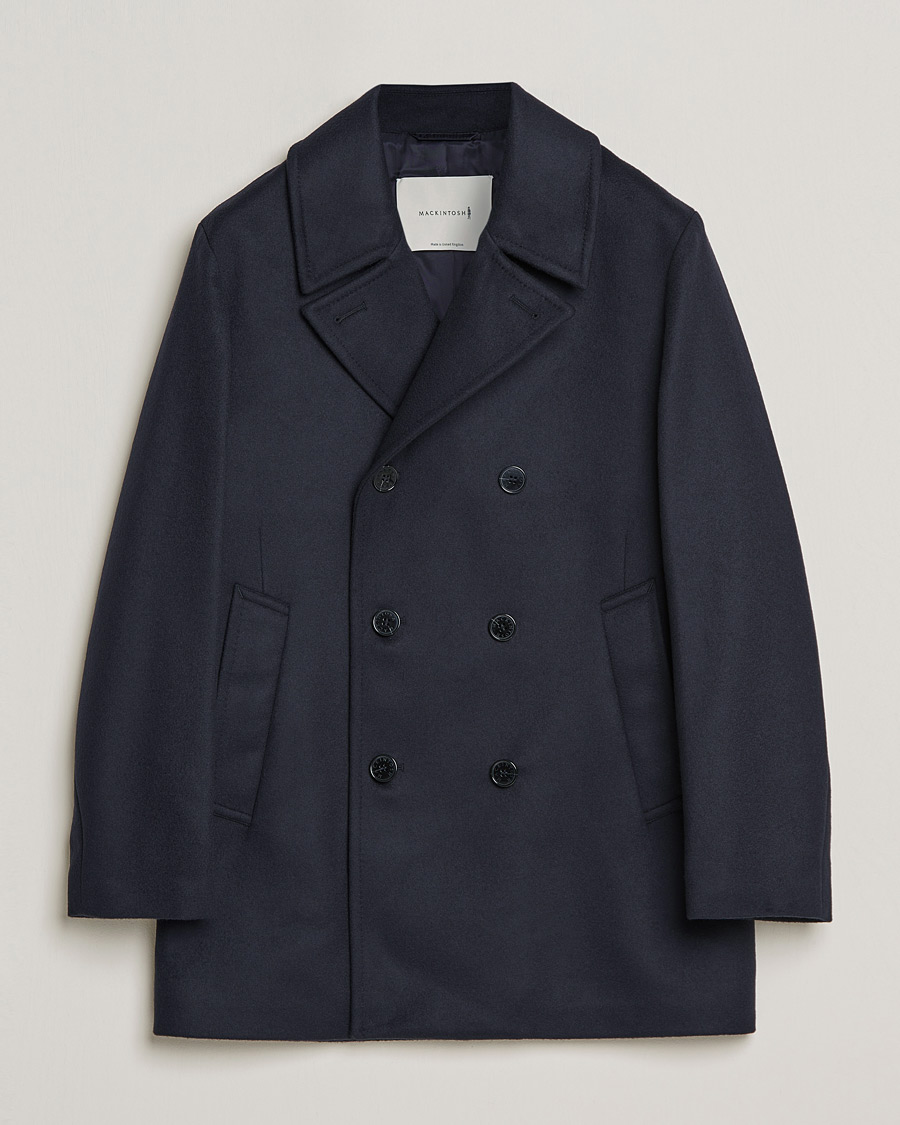Homme | Manteaux Et Vestes | Mackintosh | Dalton Wool/Cashmere Peacoat Navy
