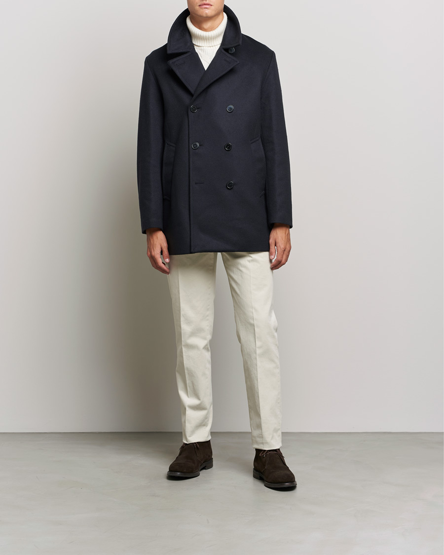 Homme | Manteaux Et Vestes | Mackintosh | Dalton Wool/Cashmere Peacoat Navy