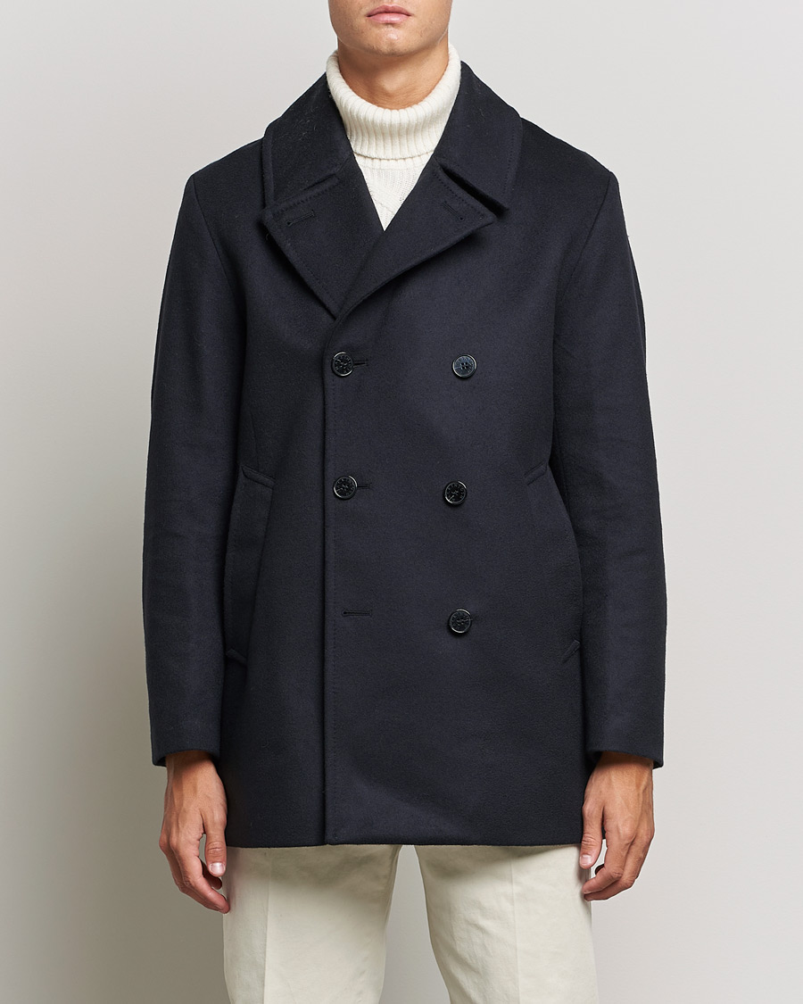 Homme | Manteaux Et Vestes | Mackintosh | Dalton Wool/Cashmere Peacoat Navy