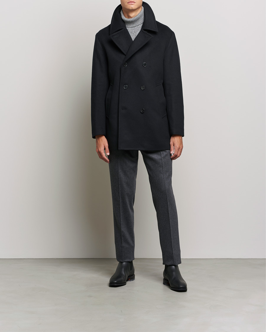 Homme | Manteaux Et Vestes | Mackintosh | Dalton Wool/Cashmere Peacoat Black