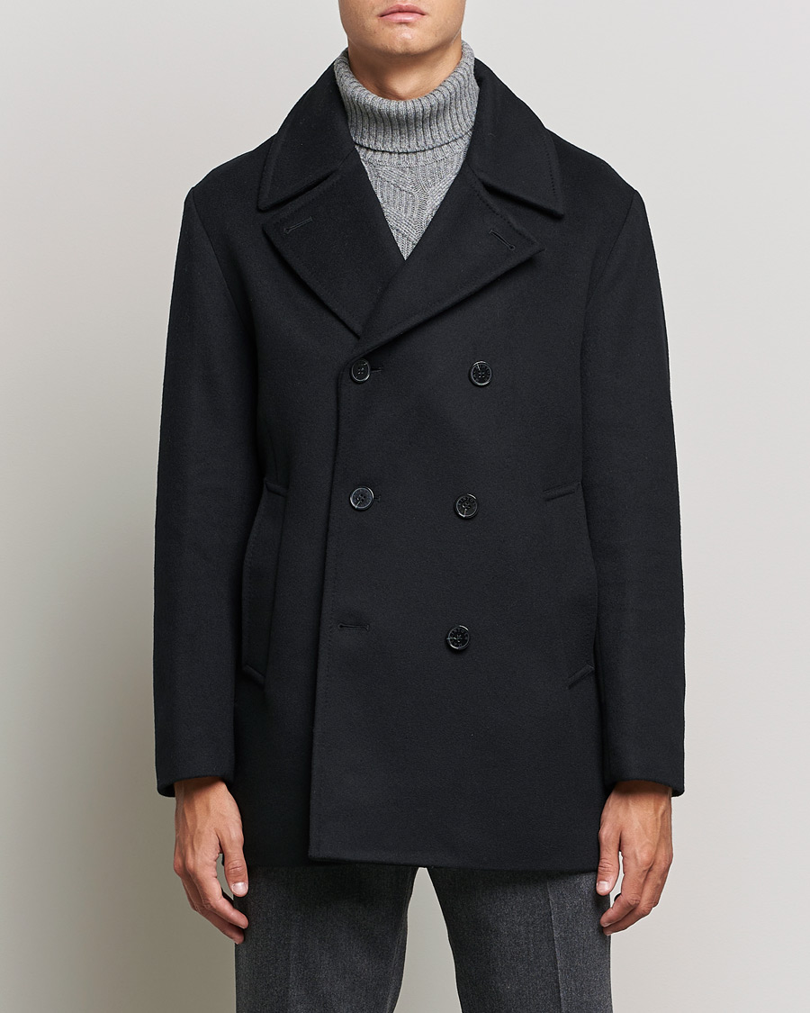 Homme | Manteaux Et Vestes | Mackintosh | Dalton Wool/Cashmere Peacoat Black