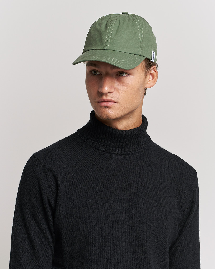 Homme | Mackintosh Tipping Baseball Cap Winter Moss | Mackintosh | Tipping Baseball Cap Winter Moss
