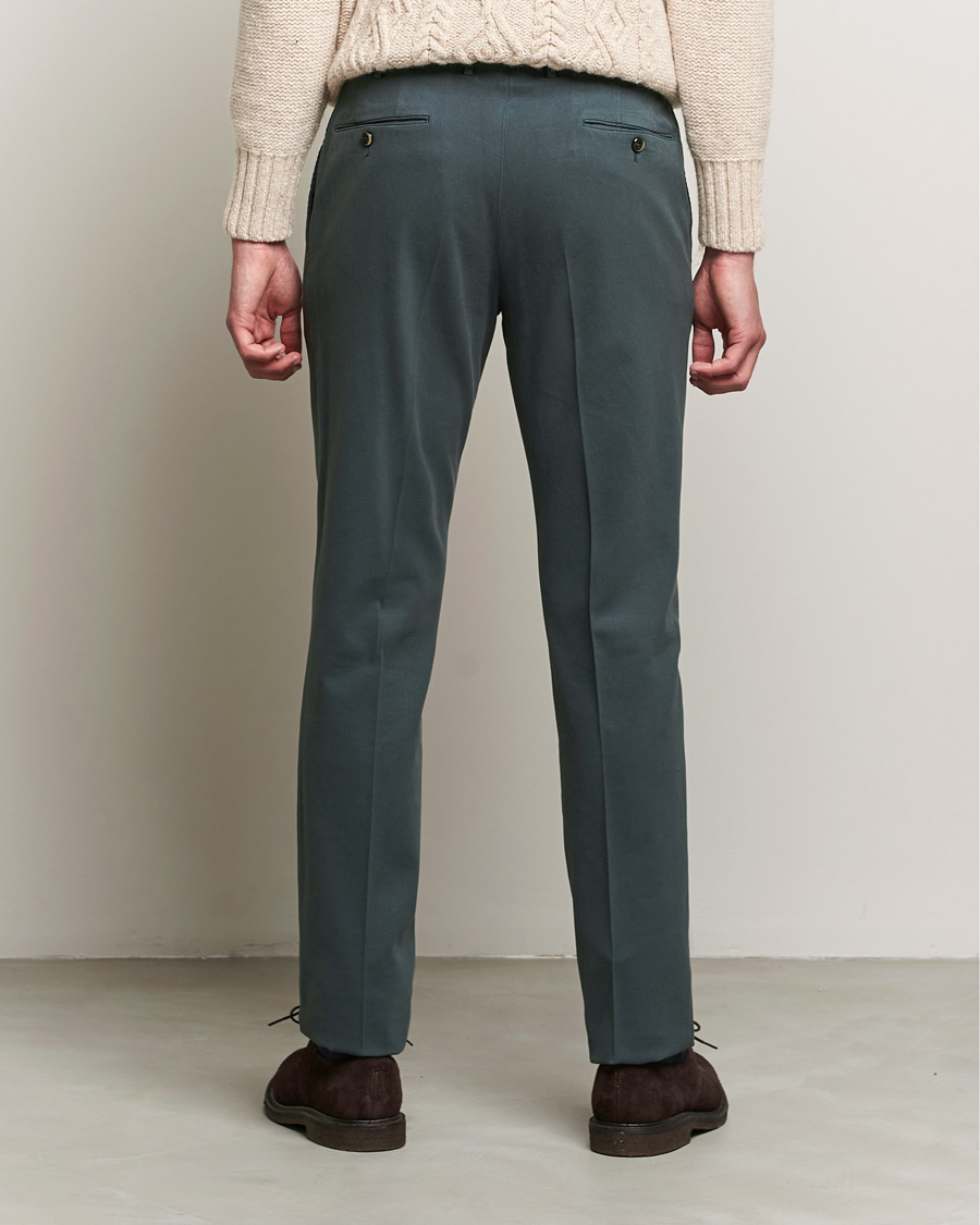 Homme | Pantalons | PT01 | Slim Fit Pleated Cotton Stretch Chinos Dark Grey