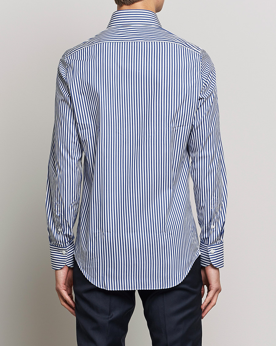Homme | Chemises | Finamore Napoli | Milano Slim Dress Shirt Blue Stripe