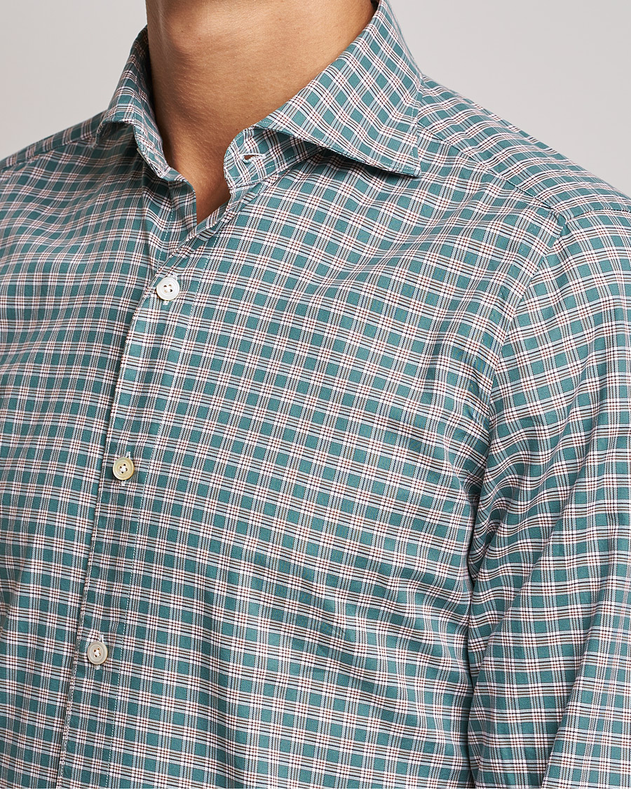 Homme | Chemises | Finamore Napoli | Tokyo Slim Shirt Green Check