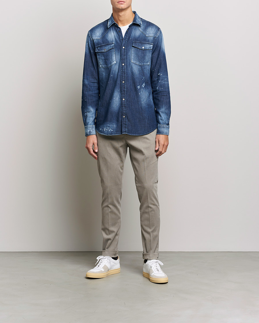 Homme | Chemises | Dondup | Denim Shirt Blue