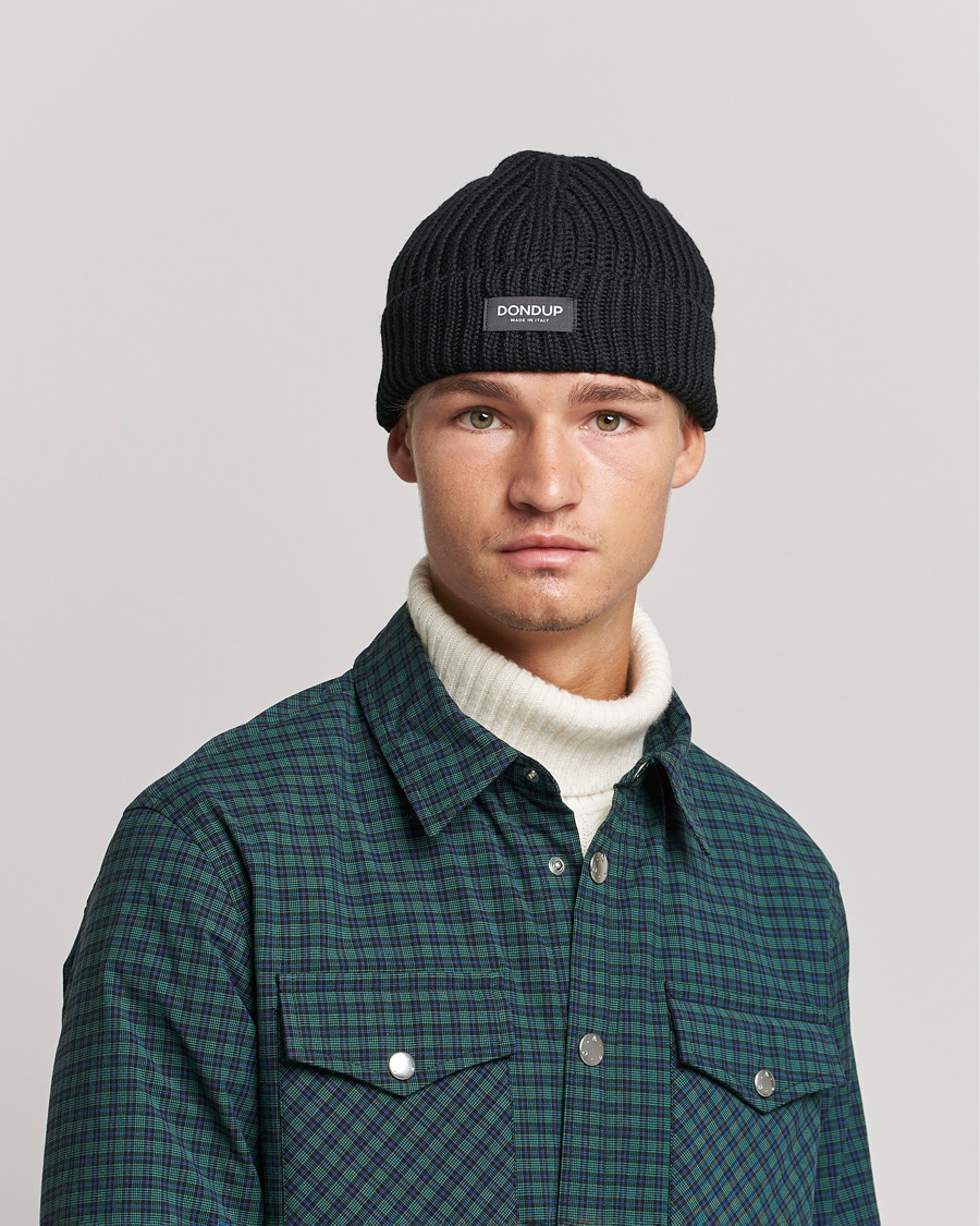 Homme | Dondup Ribbed Beanie Black | Dondup | Ribbed Beanie Black