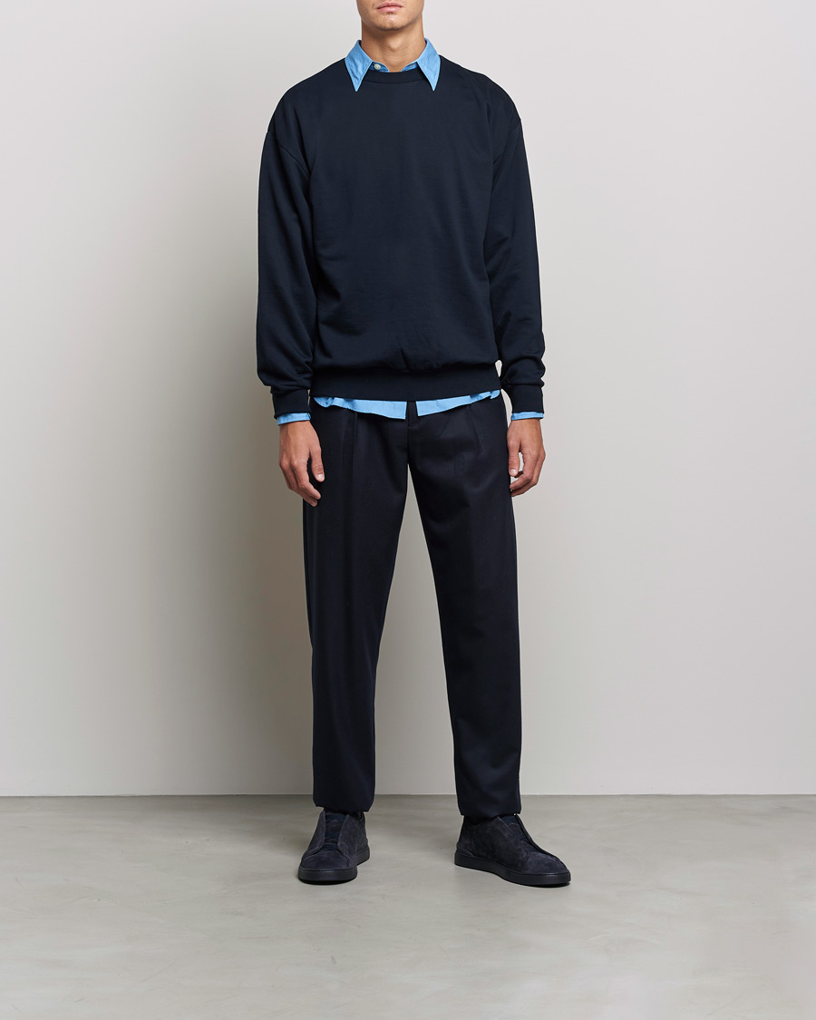 Homme | Pulls Et Tricots | Auralee | High Gauge Sweatshirt Navy